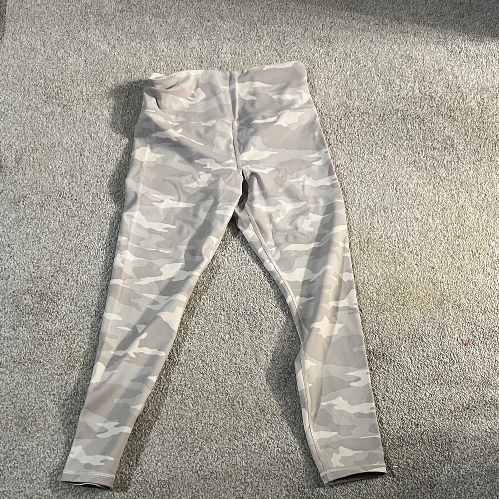 Athleta Light Gray Camouflage Leggings